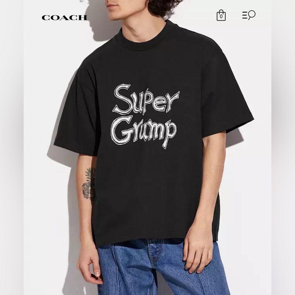 Coach Super Grump Skater T-Shirt In Organic Cotton
